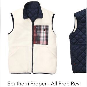 Southern Proper Reversible Men's All Prep Rev Vest with fleece